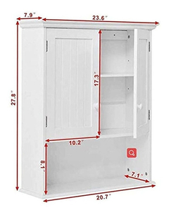 Glacer Wall Mount Bathroom Cabinet, Medicine Cabinet With Op