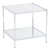 Mesa Auxiliar De Metal Y Vidrio De 20.5 X 22.25 X 21.5 In.