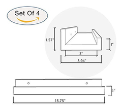 Estantería Flotante De Madera Color Blanco/4 Unidades. - comprar online