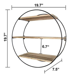 Estantería Flotante De Metal Y Madera,color Negro Y Marrón. - Danielle's Store