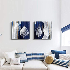 Lienzo Decorativo Para Pared, Diseño De Hojas Flotantes - comprar online