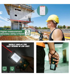 Medidor Láser Teccpo Recargable, Hasta 60m, Lcd De 2.25'' - tienda en línea