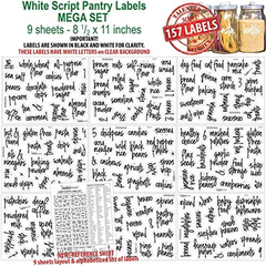 Stickers De Despensa Blancas Con Texto En Inglés Blanco - comprar online