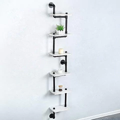 Estantería De Metal Y Madera Color Blanco/6 Unidades. - tienda online