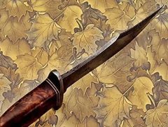 Imagen de Cuchillo Poshland Hecho A Mano De Acero De Damasco De 13 Pul