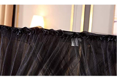 Cortina De Cama Con Dosel De Malla (doble, Negro) - comprar online