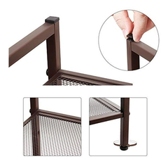 Imagen de Organizador De Zapatos Apilable Metal Marrón/3 Niveles.