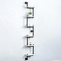 Estantería De Metal Y Madera Color Blanco/6 Unidades. - Danielle's Store