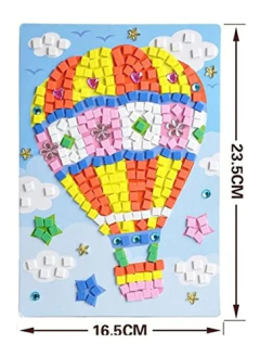 Kit De Arte Adhesivo Para Niños Diseño De Mosaico 6 Unidades - tienda en línea