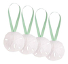 Sand Dollar Ornamentos Natural On Lazo De Color Verde Menta