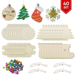 40 Adornos De Navidad Sin Terminar De Madera - Hidreas