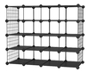Organizador De Zapatos Modular De Plástico Y Metal Negro.