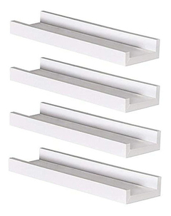 Estanteria Flotantes De Pared, 4 Niveles, Color Blanco