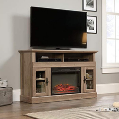 Mueble Para Tv Con Chimenea Eléctrica,madera Color Marrón. en internet