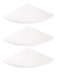 Estantería Esquinera De Madera Color Blanco/3 Unidades.