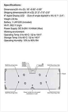 Reloj De Pared Digital Con Led Inteligente Pantalla Grande