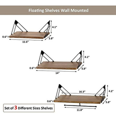 Simesove - Estantes Flotantes De Pared (3 Unidades, Estantes - comprar online