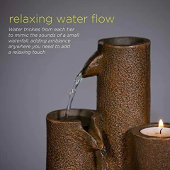 Fuente De Mesa Con Columnas Y 3-portavelas En Niveles - comprar online