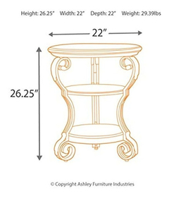 Mesa Auxiliar De Madera Y Metal Color Marrón 3 Niveles. en internet