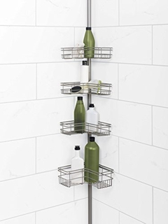 Soporte Para Poste De Tensión Para Ducha Níquel Satinado - Danielle's Store