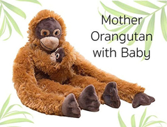 Peluche De Mono De Orangután Colgante De 32 PuLG Con Bebé - comprar online