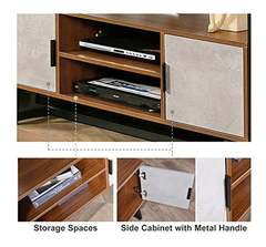 Mueble Para Tv Con Estantes De Madera Color Marrón Y Beige. - Danielle's Store