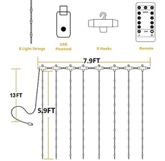 Yeoleh Luces Led Para Cortina Antiguo Blanco - tienda online