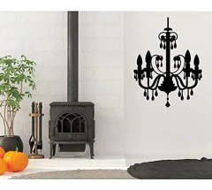 Customvinyldecor Vinilo Decorativo De Candelabro Negro