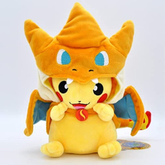 Peluche De Pikachu Con Traje De Charizard - 25cm De Altura