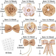 Flores De Encaje De Arpillera Para Manualidades Y Decoración en internet