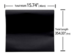 Veelike Papel Pintado Impermeable Perla Negra Autoadhesiva