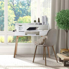 Escritorio Multiusos De Madera Color Blanco Y Marrón. en internet