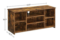 Mueble Para Tv Con 7 Estantes De Madera Color Marrón. - tienda online