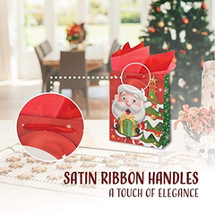 Paquete De 12 Bolsas De Regalo De Navidad Con Personajes - tienda online