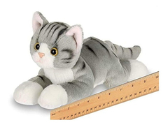 Peluche De Animal Gris Rayas Gatito Bearington Collection - comprar online