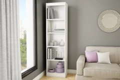 Estantería Multiusos De Madera Color Blanco/5 Niveles. - tienda online