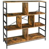 Estantería De Madera Y Metal Color Marrón Y Negro/3 Niveles.