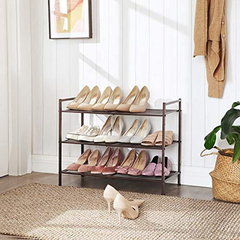 Organizador De Zapatos Apilable Metal Marrón/3 Niveles. - comprar online