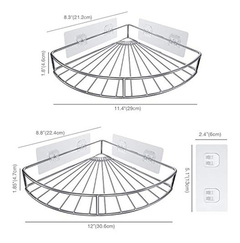 Estantería De Esquina Para Baño, 2 Unidades, Adhesiva
