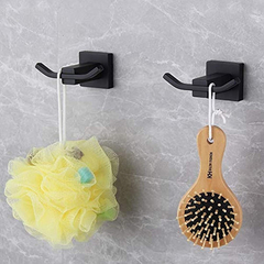 Gancho De Baño Negro Mate Para Abrigos De Acero Inoxidable - Danielle's Store