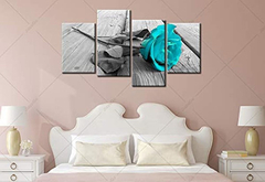 Decoración De Pared De Rosas Para Mujer, 4 Paneles De Flores en internet