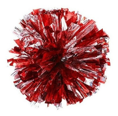 Pompones Rojos Y Plateados Animadoras Pompones Rojos en internet