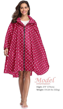 Poncho Para Lluvia Saphirose Con Capucha Y Bolsillos - comprar online