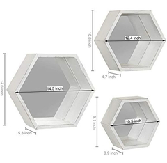 Estantes Flotantes De Pared Hexagonales Blancos Con Respaldo en internet