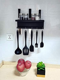 Estantería Flotante Multiusos De Metal Color Negro 1 Pieza. - Danielle's Store
