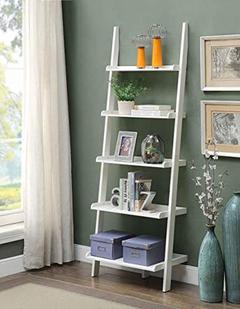 Estantería Para Libros De Madera Color Blanco De 5 Niveles. - Danielle's Store
