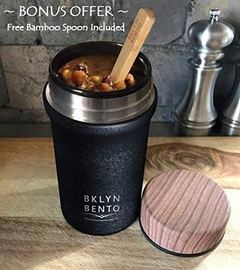 Thermos Food Jar For Hot Food & Soup With Bamboo Spoon 20 Oz en internet
