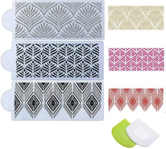 Oryougo - Juego De 3 Plantillas Para Decoración De Tartas De