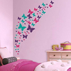 Calcomanías: Pared De La Mariposa Decals- Morado, Rosa