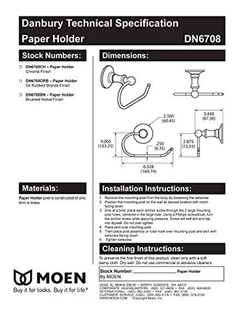 Soporte Para Papel Higiénico Moen Danbury, Dn6708orb en internet